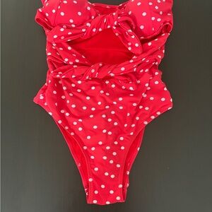 Red Polka Dot Swimsuit